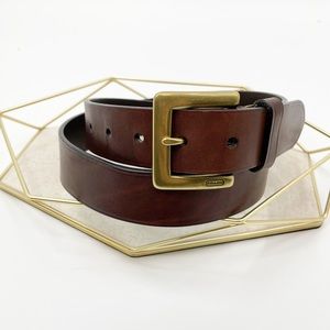 Coach brown leather belt mens 36